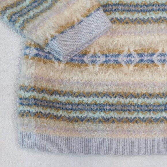 Lands' End Southwestern Print Cashmere Cardigan | Muted Colors | EUC | Large P - Picture 4 of 11